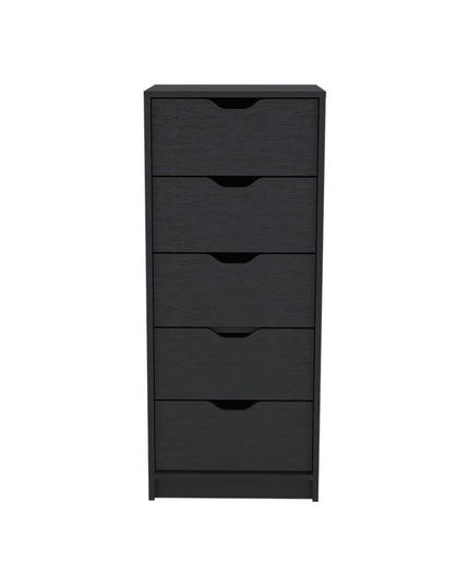 18" White Five Drawer Standard Chest