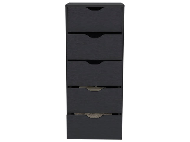 18" White Five Drawer Standard Chest