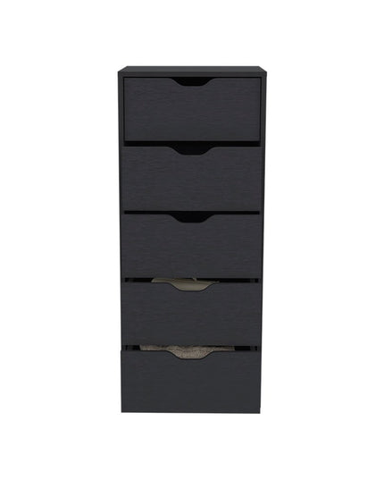 18" White Five Drawer Standard Chest