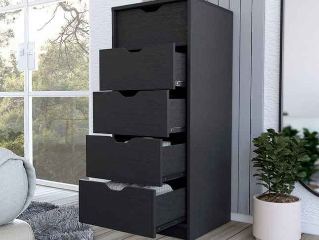 18" White Five Drawer Standard Chest