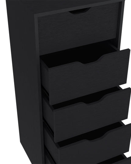 18" White Five Drawer Standard Chest