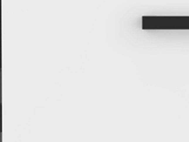 19" White Wood Two Drawer Nightstand