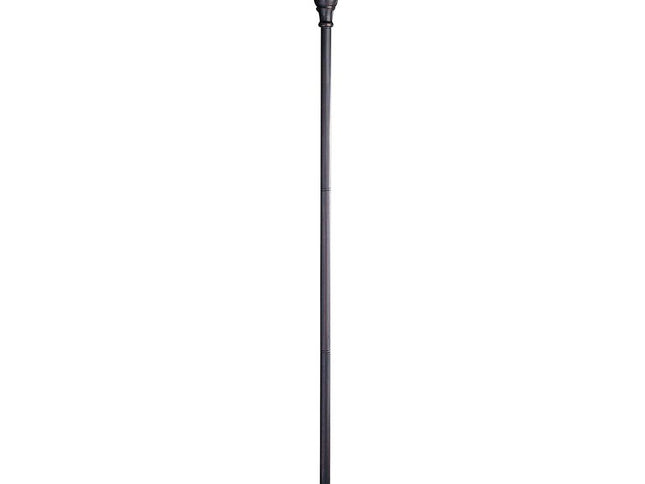 71" Rusted Torchiere Floor Lamp With Brown Dome Shade