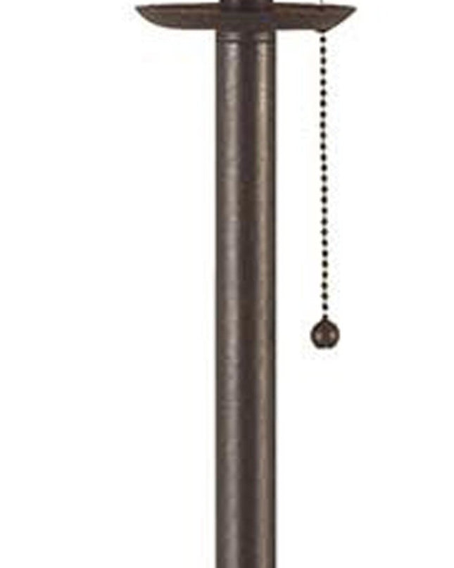57" Black Traditional Shaped Floor Lamp With White Empire Shade