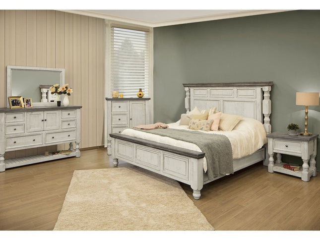 27" Ivory Solid Wood One Drawer Nightstand