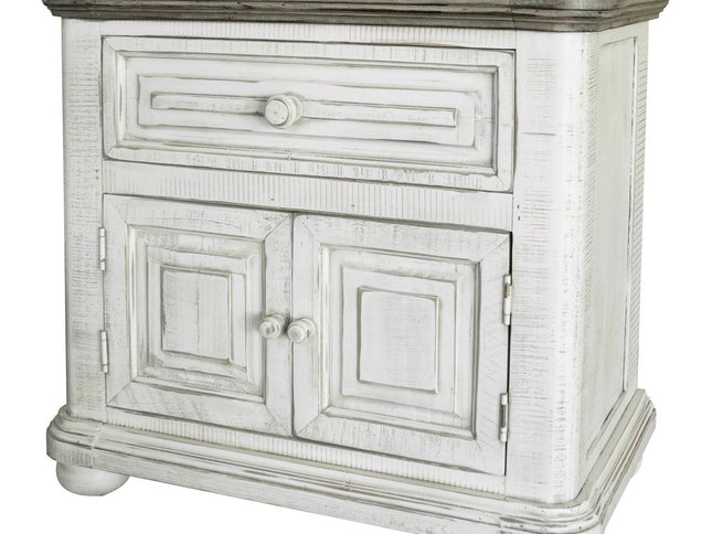 27" Ivory Solid Wood One Drawer Nightstand