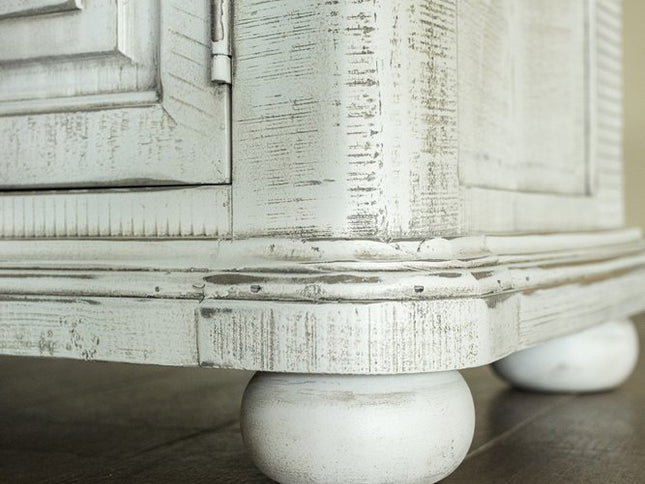 27" Ivory Solid Wood One Drawer Nightstand