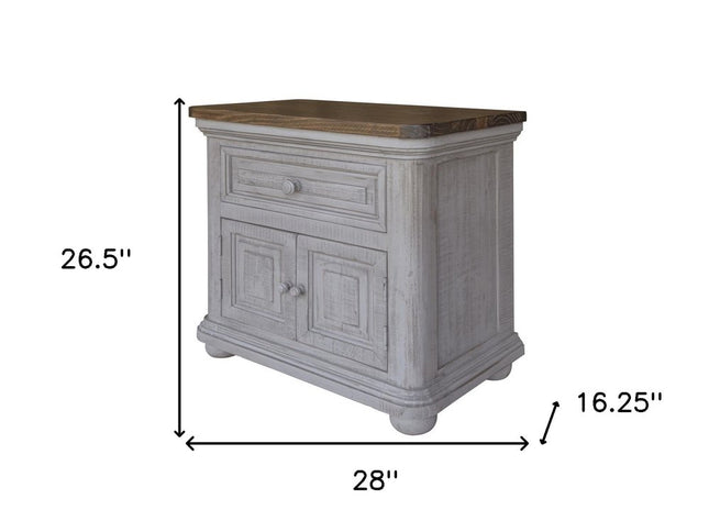 27" Gray One Drawer Nightstand
