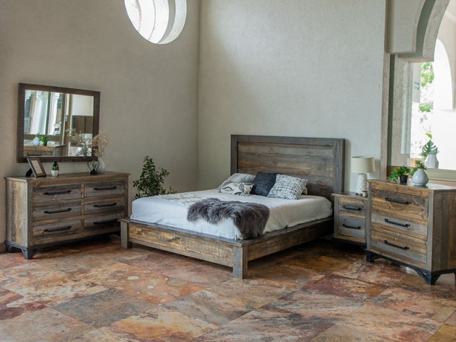 27" Brown Two Drawer Nightstand