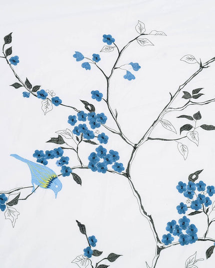 Blue and White King 100% Cotton 200 Thread Count Washable Duvet Cover Set