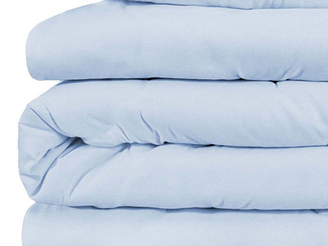 Light Blue Queen Cotton Blend 1000 Thread Count Washable Duvet Cover Set