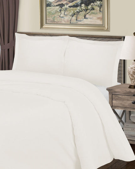 Ivory Queen Cotton Blend 1000 Thread Count Washable Duvet Cover Set