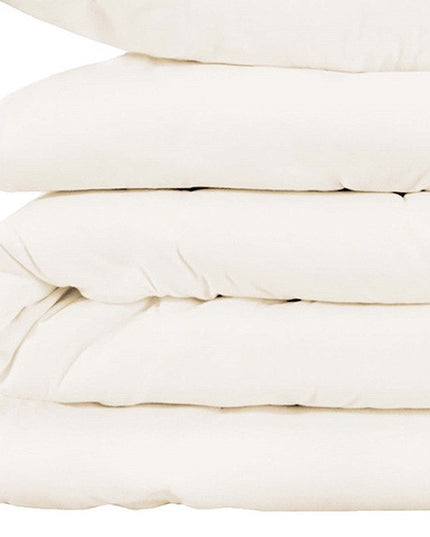 Ivory Queen Cotton Blend 1000 Thread Count Washable Duvet Cover Set