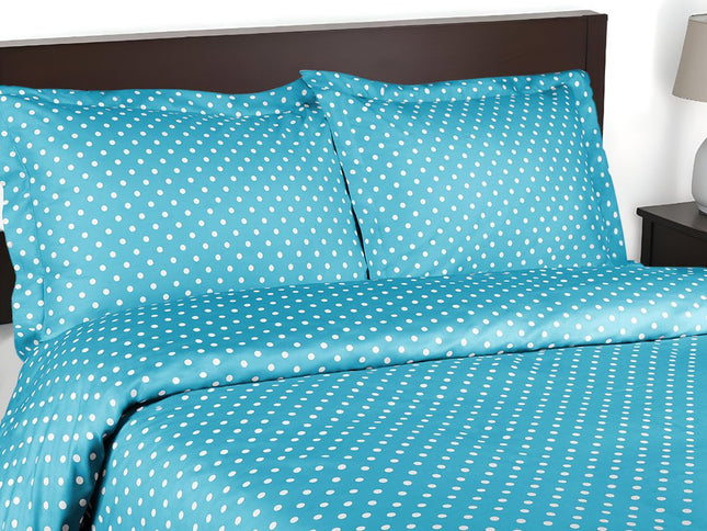 Aqua King Cotton Blend 600 Thread Count Washable Duvet Cover Set