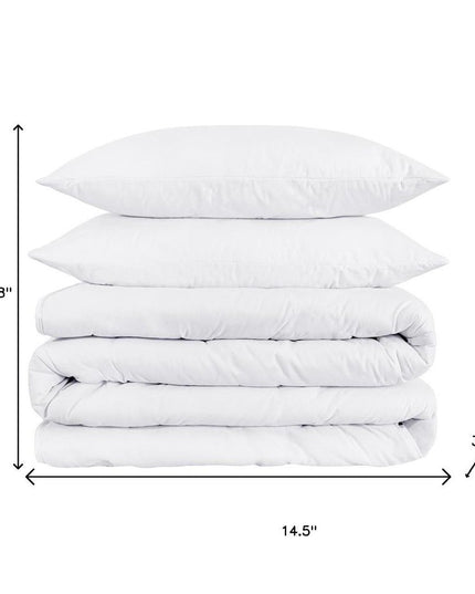White Queen Cotton Blend 1200 Thread Count Washable Duvet Cover Set