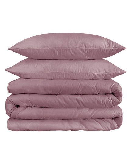 Purple Red King Cotton Blend 1200 Thread Count Washable Duvet Cover Set