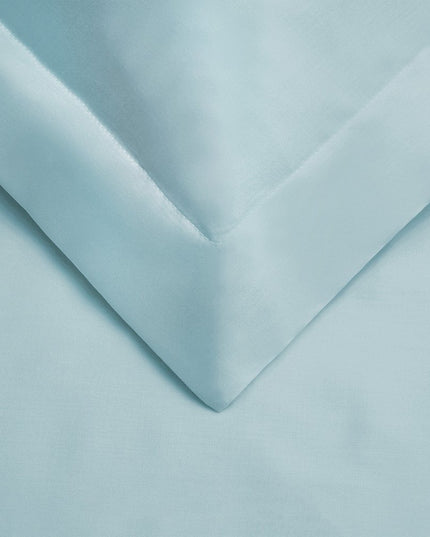Light Blue Queen Cotton Blend 300 Thread Count Washable Duvet Cover Set
