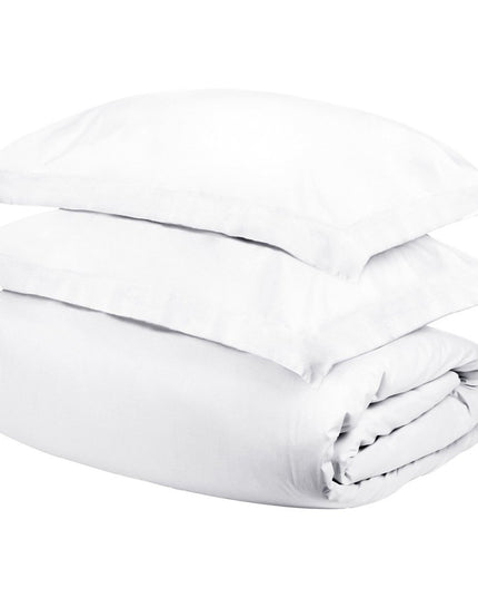 White Queen Cotton Blend 400 Thread Count Washable Duvet Cover Set