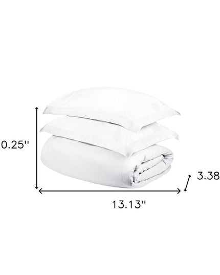 White Queen Cotton Blend 400 Thread Count Washable Duvet Cover Set