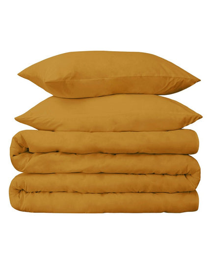 Brown Sugar King Cotton Blend 650 Thread Count Washable Duvet Cover Set