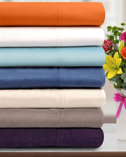 Light Blue King Cotton Blend 0 Thread Count Washable Duvet Cover Set