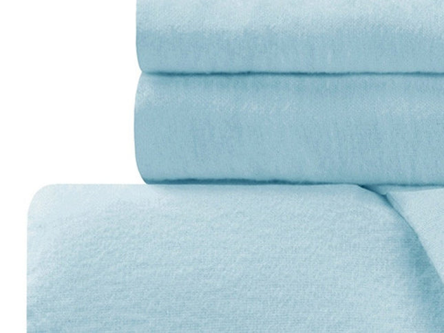 Light Blue King Cotton Blend 0 Thread Count Washable Duvet Cover Set