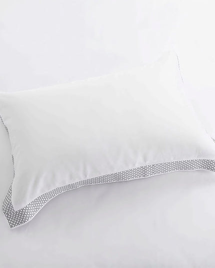 Gray and White Queen 100% Cotton 200 Thread Count Washable Duvet Cover Set