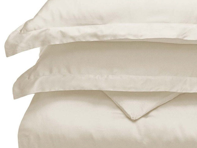 Ivory King Cotton Blend 300 Thread Count Washable Duvet Cover Set