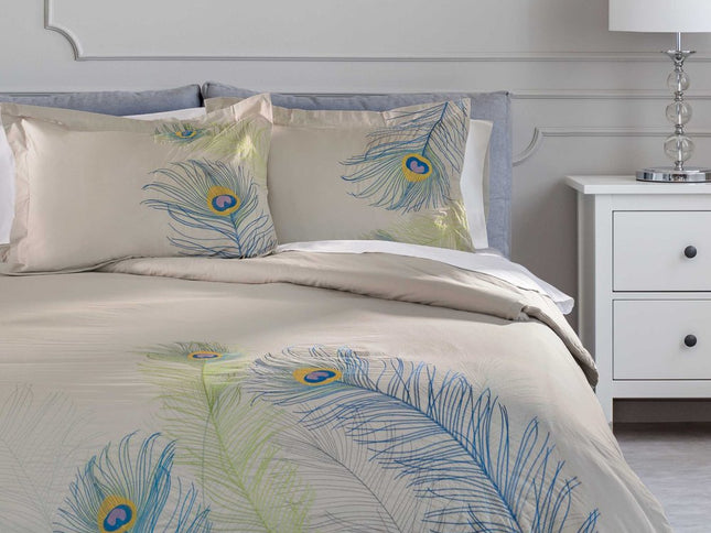 Blue and White King 100% Cotton 200 Thread Count Washable Duvet Cover Set