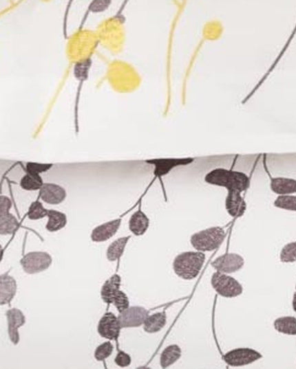 Purple and White Queen 100% Cotton 200 Thread Count Washable Duvet Cover Set