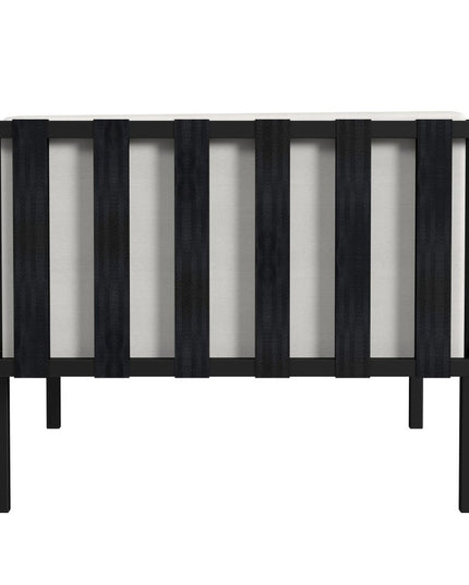 77" Black Iron and Cushions Patio Sofa