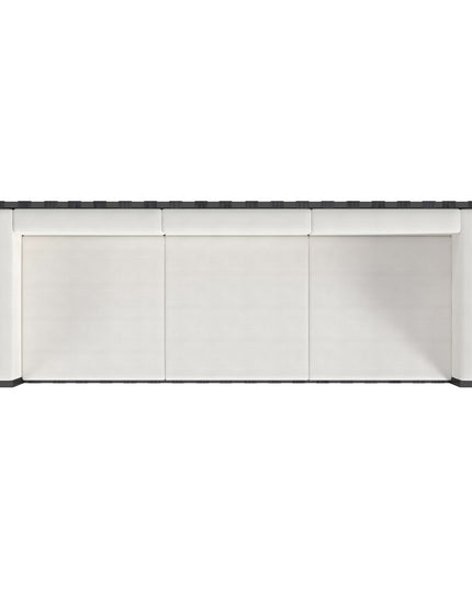 77" Black Iron and Cushions Patio Sofa