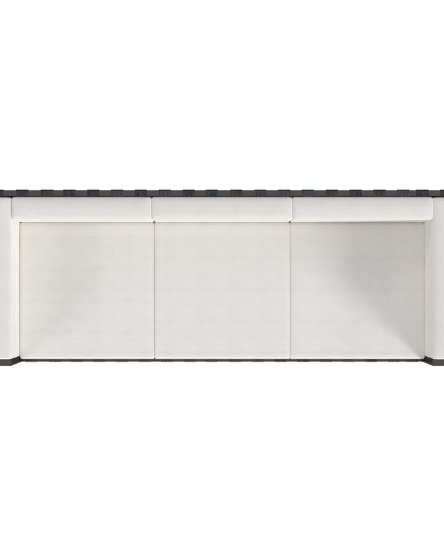 77" Black Iron and Cushions Patio Sofa