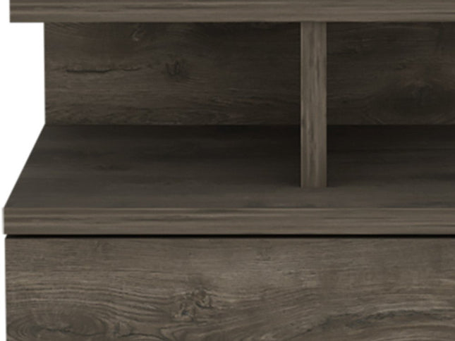 12" Brown Wood One Drawer Nightstand