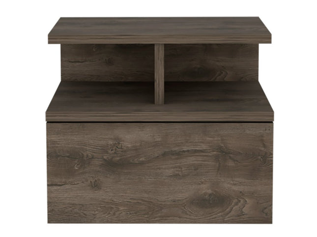 12" Brown Wood One Drawer Nightstand