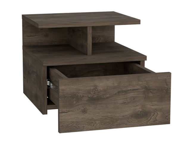 12" Brown Wood One Drawer Nightstand