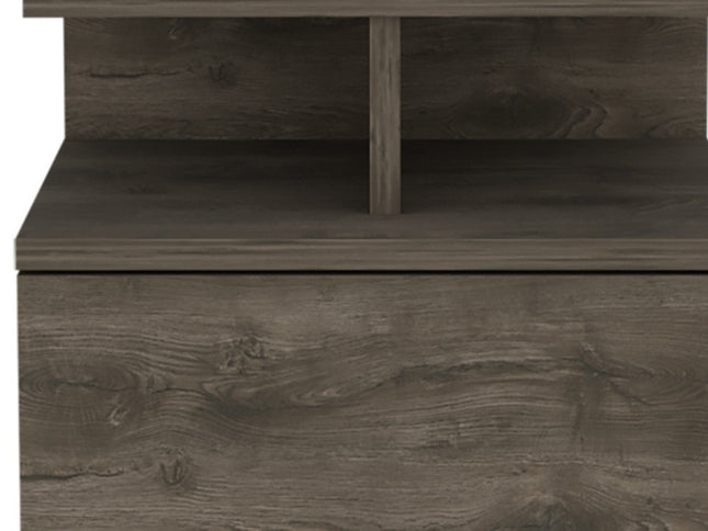 12" Brown Wood One Drawer Nightstand