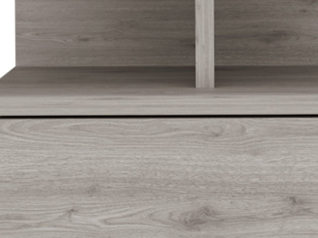 12" Light Gray Wood One Drawer Nightstand