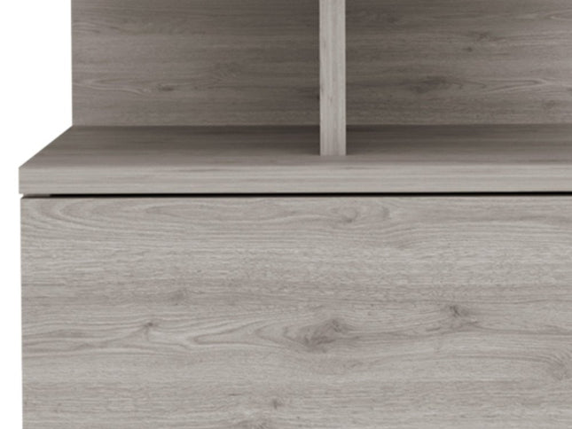 12" Light Gray Wood One Drawer Nightstand