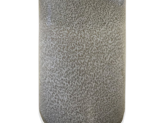 15" Lavender Handblown Speckle Glass Table Vase