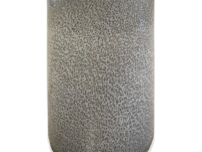 15" Lavender Handblown Speckle Glass Table Vase