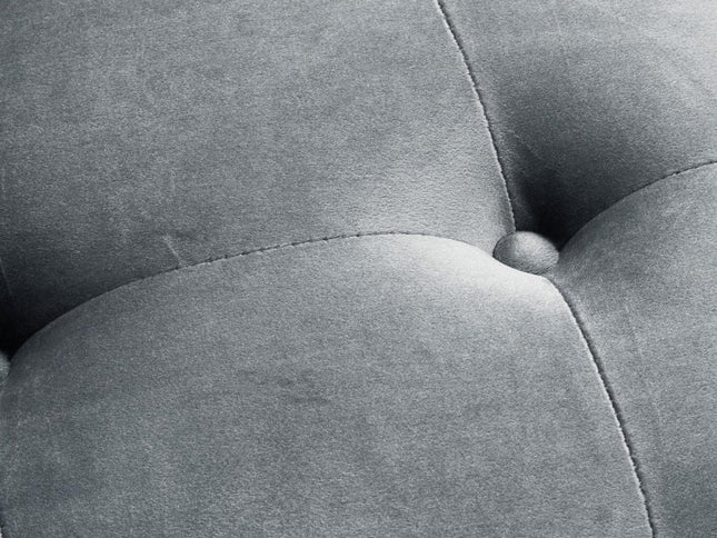 26" Gray and Black Velvet Tufted Side Chair