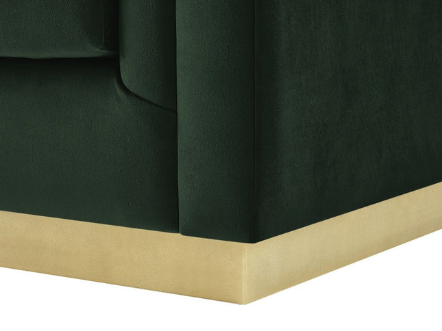 34" Hunter Green Velvet Tufted Club Chair