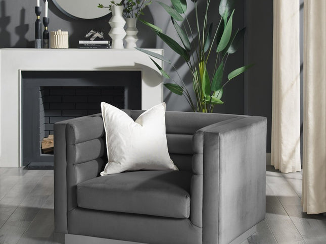 34" Hunter Green Velvet Tufted Club Chair