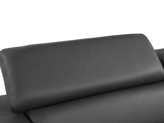 42" Gray And Silver Top Grain Leather Club Chair