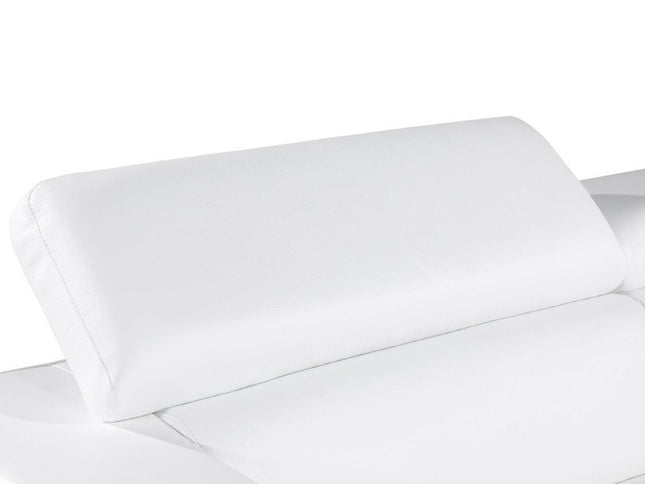 42" White And Silver Top Grain Leather Club Chair