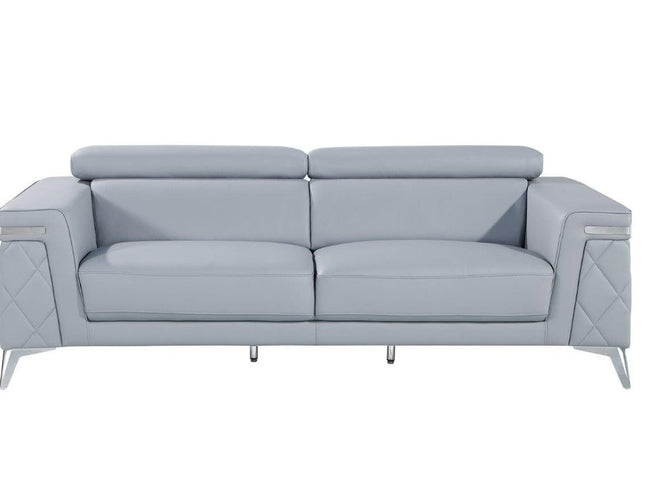 Three Piece Indoor Blue Five Person Seating Set