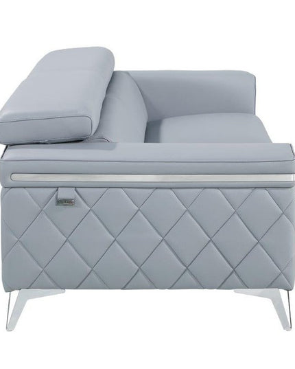 Three Piece Indoor Blue Five Person Seating Set