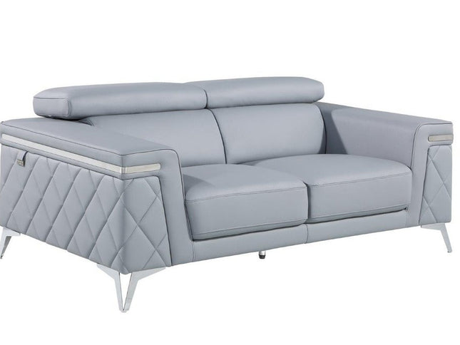 Three Piece Indoor Blue Five Person Seating Set