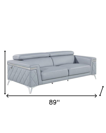 Two Piece Blue Four Person Seating Set